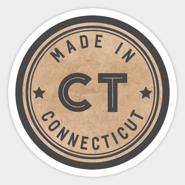 Made In Connecticut CT State USA Sticker by Pixel On Fire